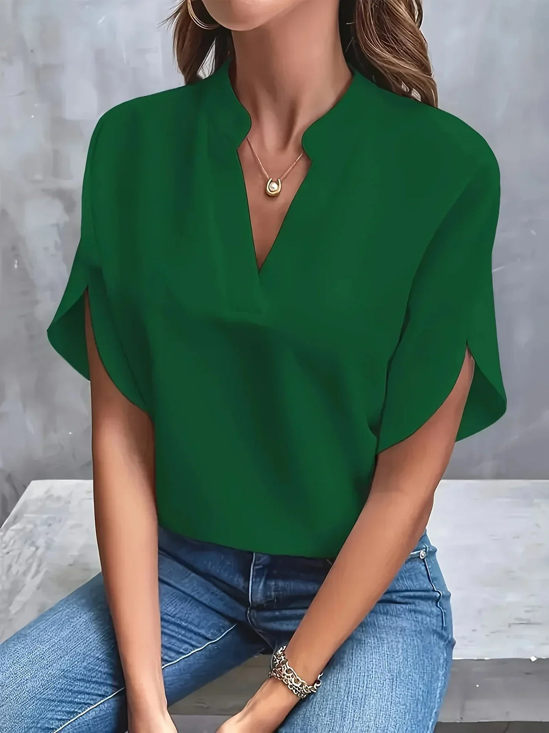 Thalia™ | Elegant Bluse med Skræddersyet Snit