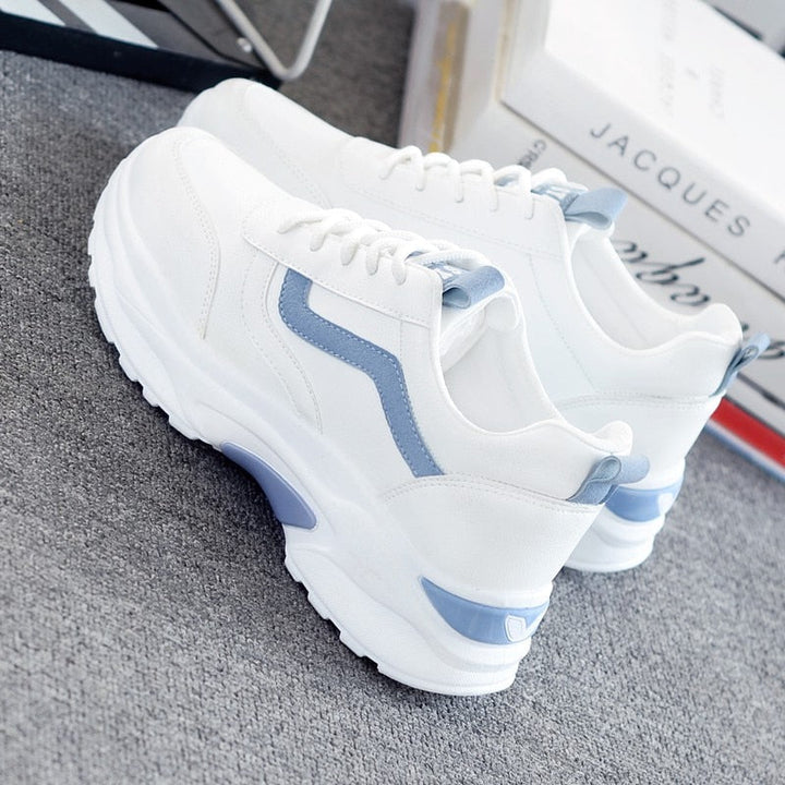 Chunky sneakers til kvinder med rosa accenter