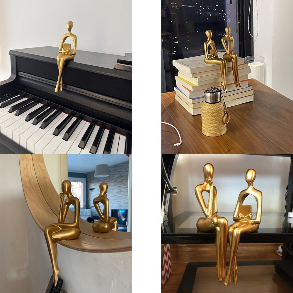 Moderne Abstrakt Skulptur i Harz med Mat Finish