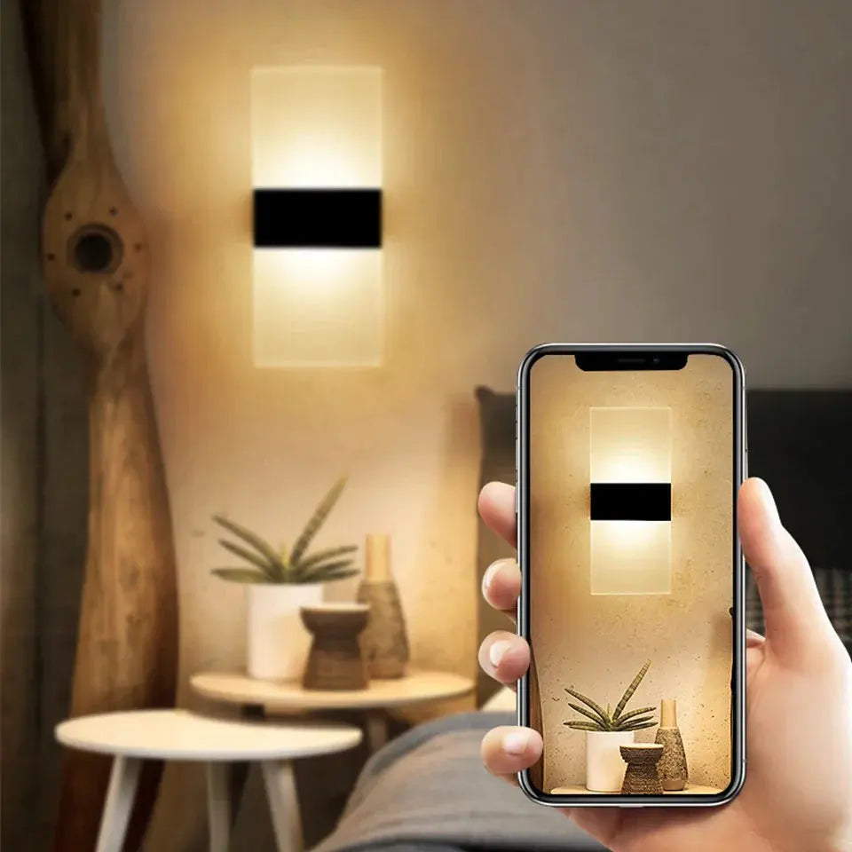 USB Genopladelig Touch Væglampe i Akryl Design