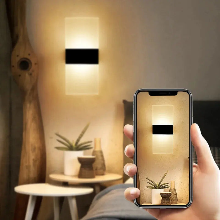 USB Genopladelig Touch Væglampe i Akryl Design