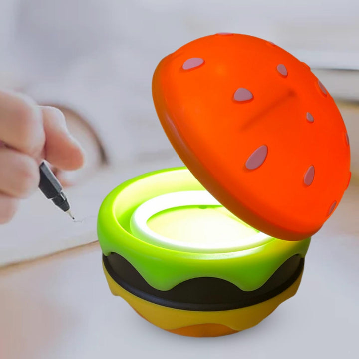 Sammenklappelig Trådløs Hamburger Bordlampe med Justerbar Lysstyrke