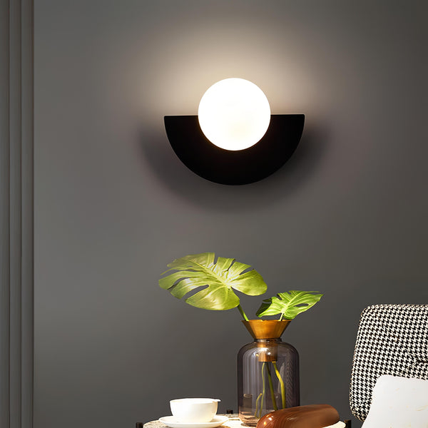 Nordisk Halvcirkel Væglampe med LED i 6 Farver