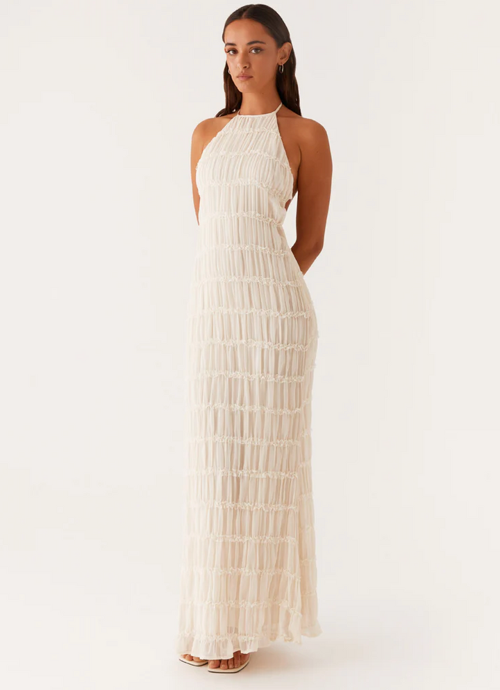 Jolene™ | Elegant Halterneck Maxi Kjole