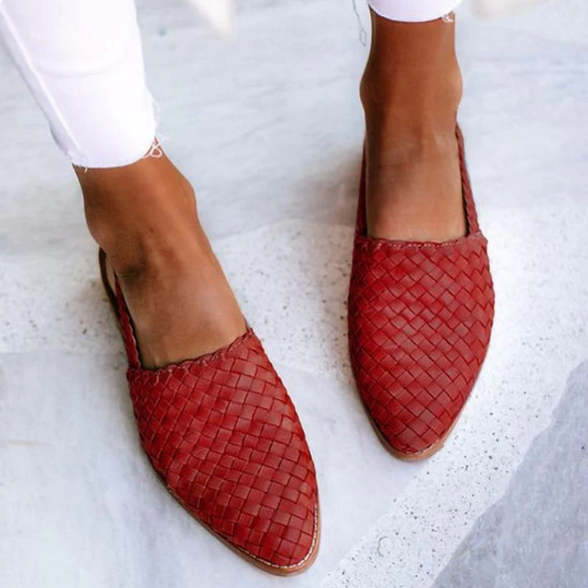 Verena | Damernes Forårs Flettede Slingback-Ballerinas