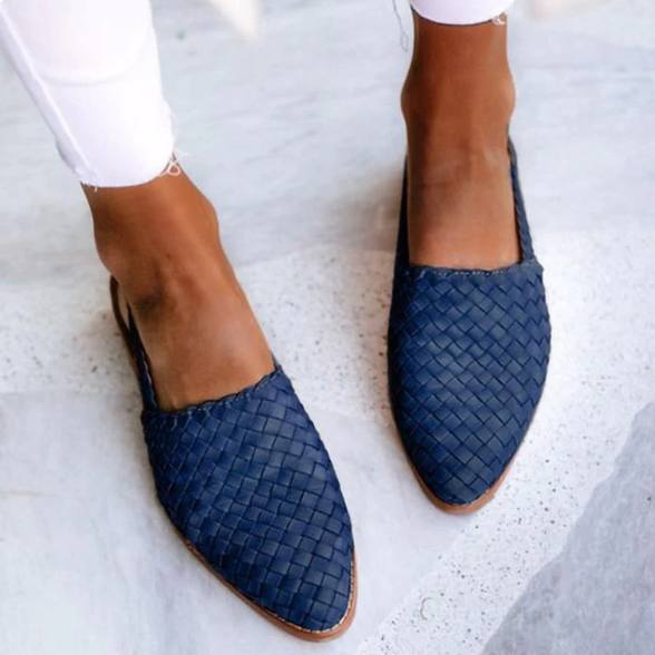 Verena | Damernes Forårs Flettede Slingback-Ballerinas