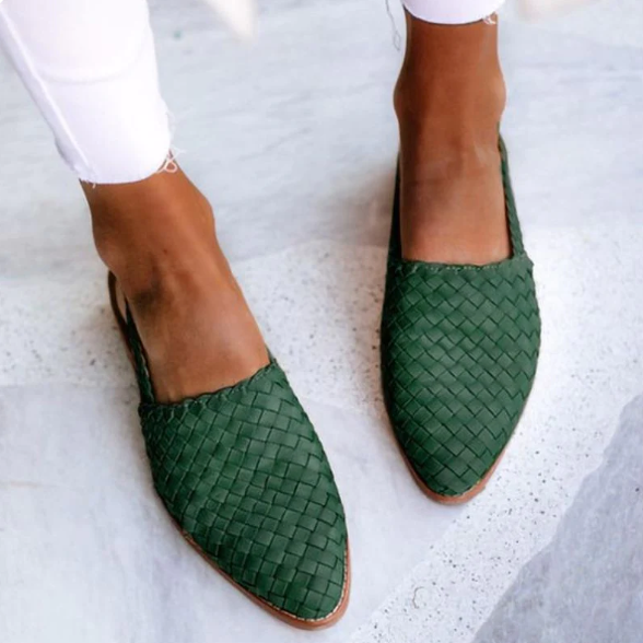 Verena | Damernes Forårs Flettede Slingback-Ballerinas