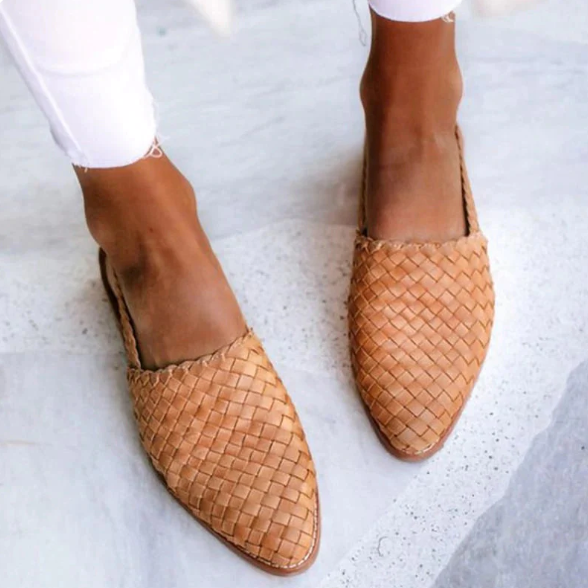 Verena | Damernes Forårs Flettede Slingback-Ballerinas