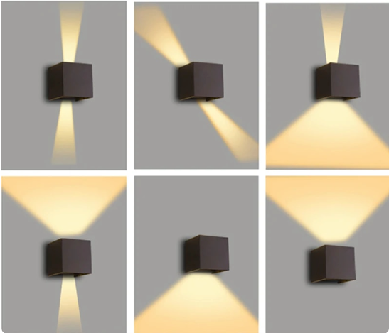 Moderne LED Cube Væglamper med Varm Hvid Belysning - 1+1 Gratis