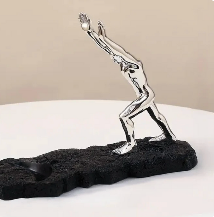 Moderne Metal Vinflaskeholder i Guld eller Sølv