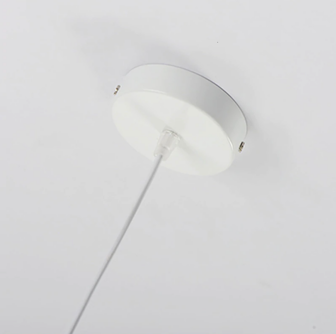 Elegant Pendellampe i Gåsefjer - Elfenben og Antracit
