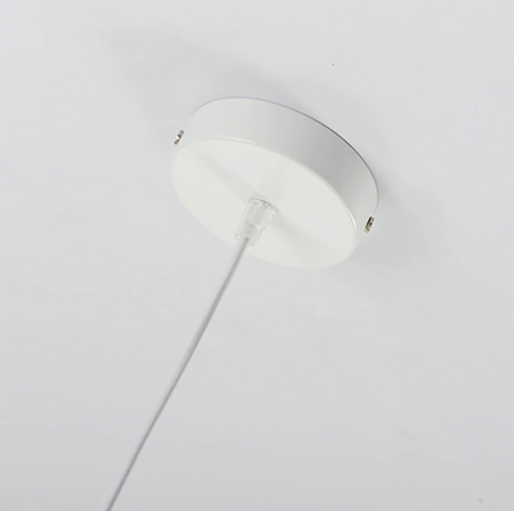 Elegant Pendellampe i Gåsefjer - Elfenben og Antracit