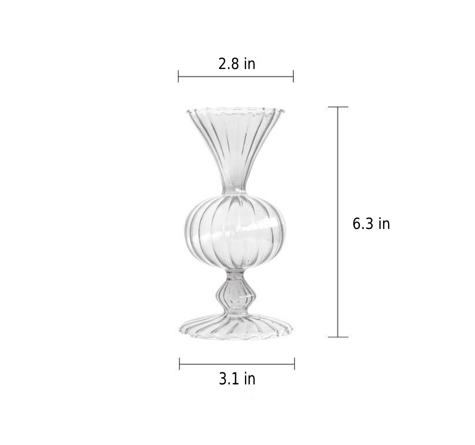 Tekstureret Glasvase med Petal Design