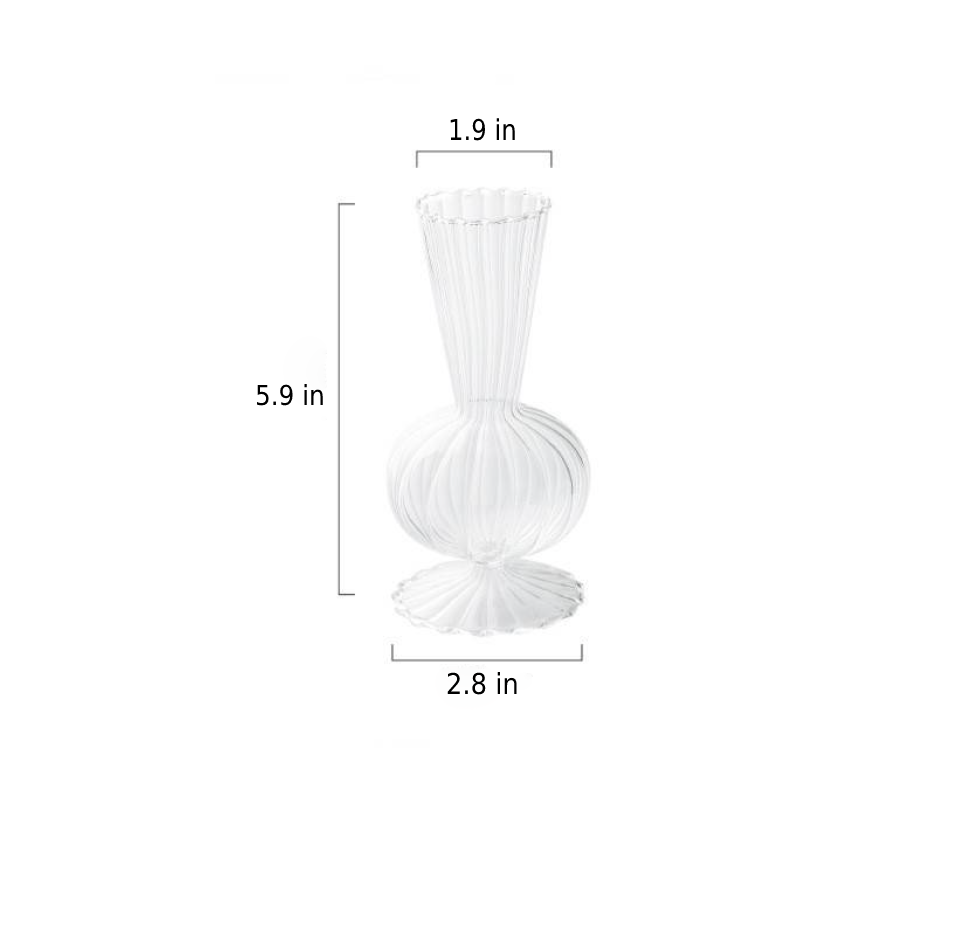 Tekstureret Glasvase med Petal Design