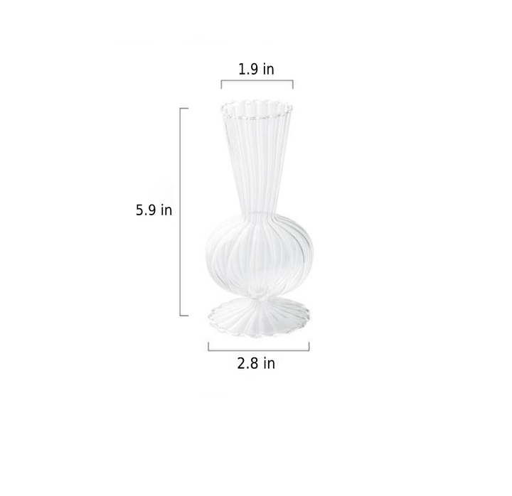 Tekstureret Glasvase med Petal Design