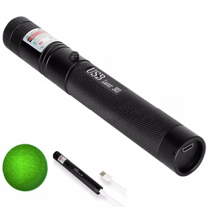 Genopladelig Laserpointer med Justerbar Fokus og Sikkerhedslås