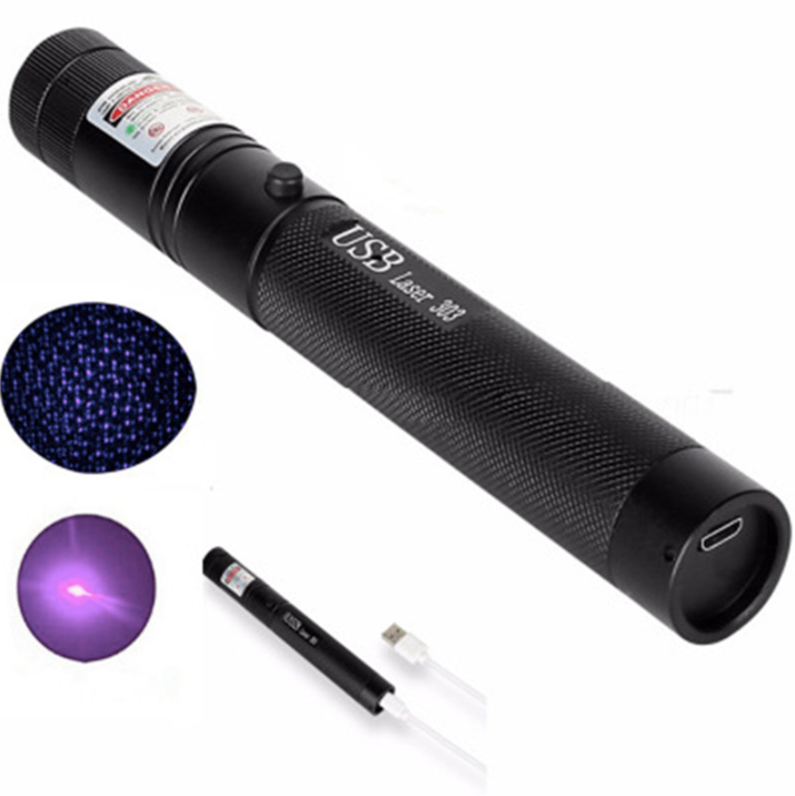 Genopladelig Laserpointer med Justerbar Fokus og Sikkerhedslås