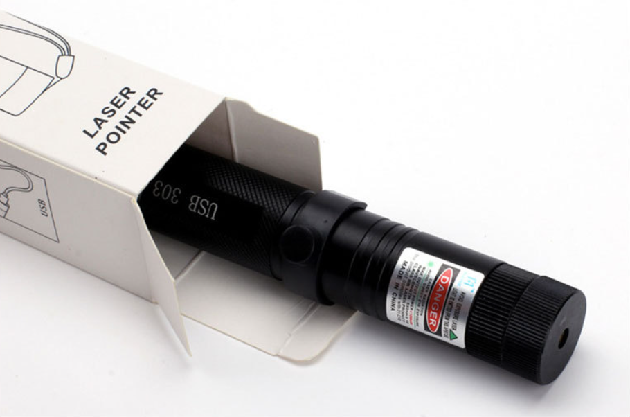 Genopladelig Laserpointer med Justerbar Fokus og Sikkerhedslås