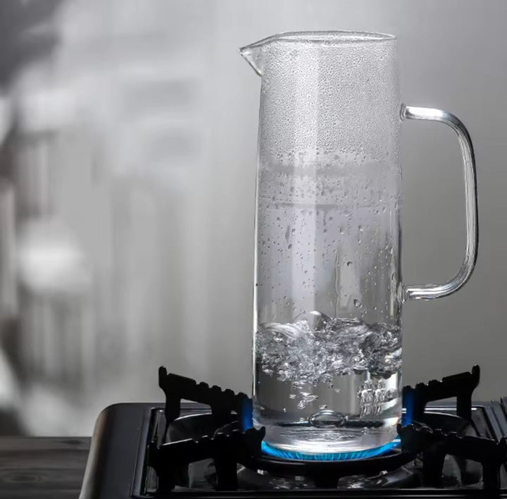 1,2L Varmebestandig Glasbeholder med Tætsluttende Bambuslåg