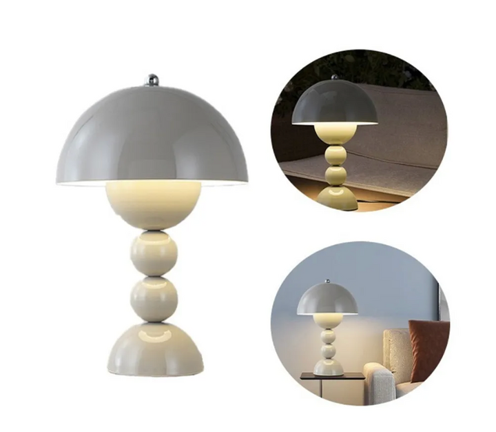 Dimmbar Svampeformet LED Bordlampe - USB Genopladelig Skandinavisk Design
