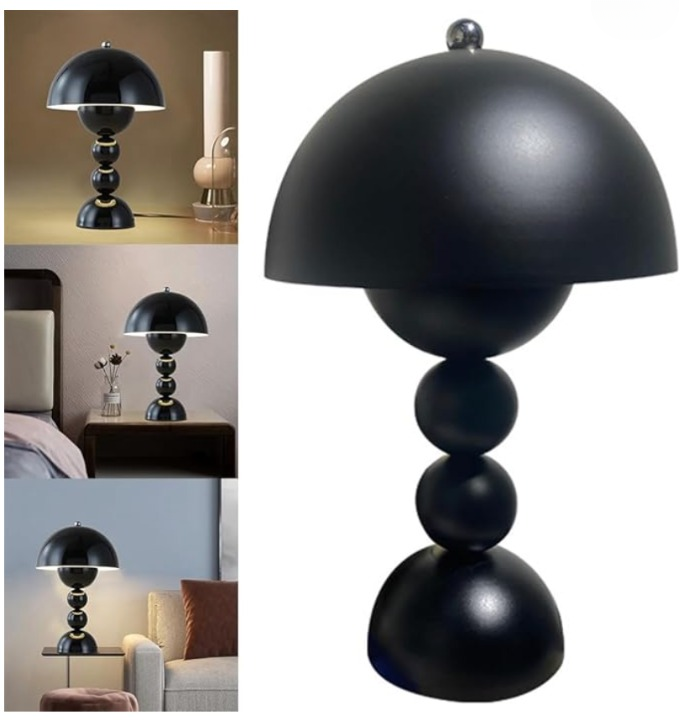 Dimmbar Svampeformet LED Bordlampe - USB Genopladelig Skandinavisk Design