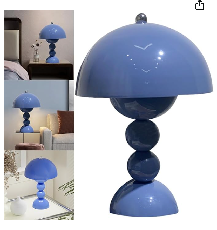 Dimmbar Svampeformet LED Bordlampe - USB Genopladelig Skandinavisk Design