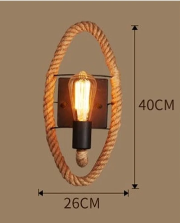 Vintage Reb Væglampe med Jernbase E27