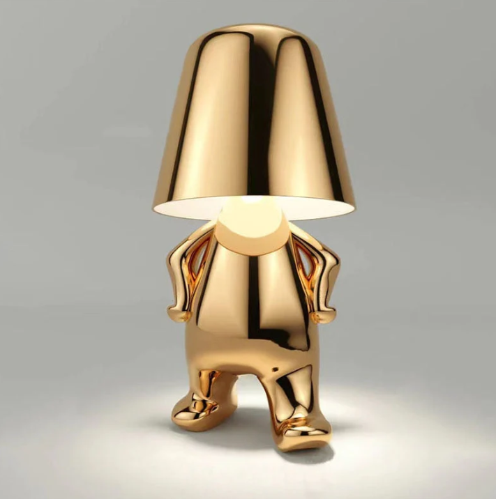 Elegant Bordlampe med Varm Glød og Moderne Design