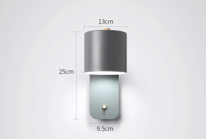Moderne Metal LED Væglampe med Tænd/sluk-kontakt