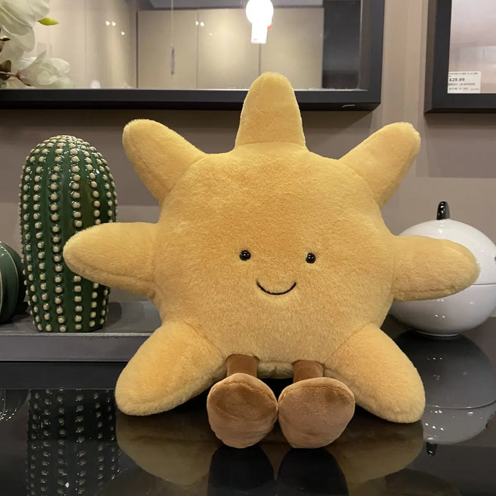 Måneskin og Stjerneskær Plys Puder med Fluffy Design
