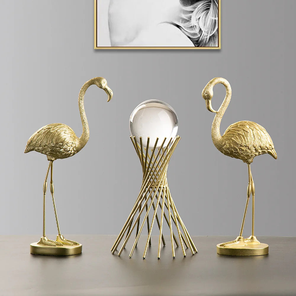Moderne Flamingo Skulptur i Miljøvenlig Resin