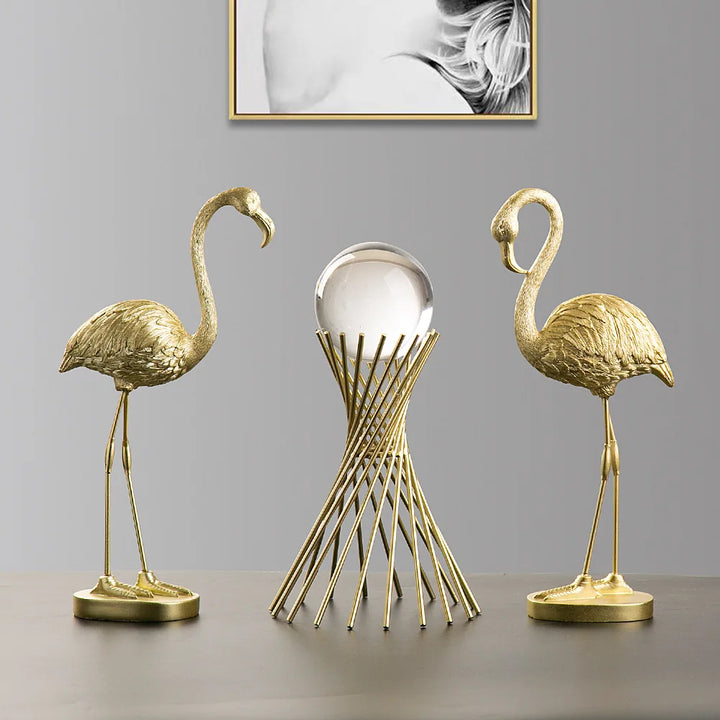 Moderne Flamingo Skulptur i Miljøvenlig Resin