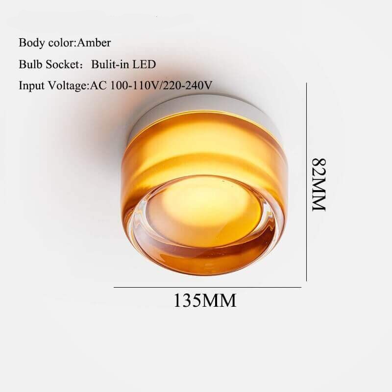 Ribbet Plexiglas Væglampe med Metalramme