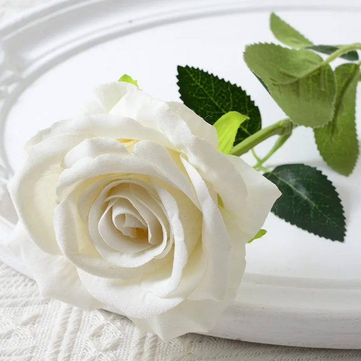 Realistisk Kunstig Rose Bouquet i Velvet - 20 Livagtige Blomster