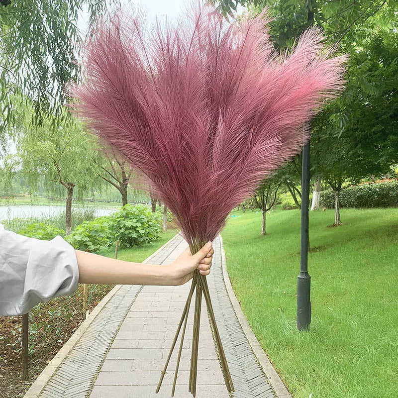100 cm Kunstig Pampas Græs Buket til Bryllupsdekoration