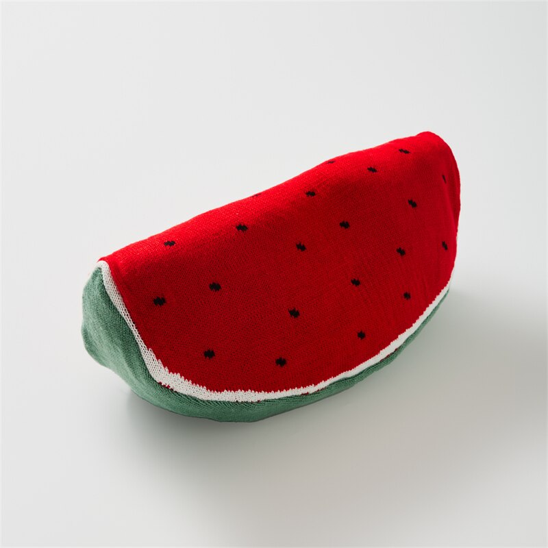 Frugt-tema Strikket Pude i Blød Polyester 20x40 cm
