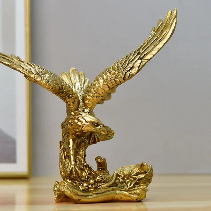 Gylden Harpiks Ørn Statue til Feng Shui Dekor