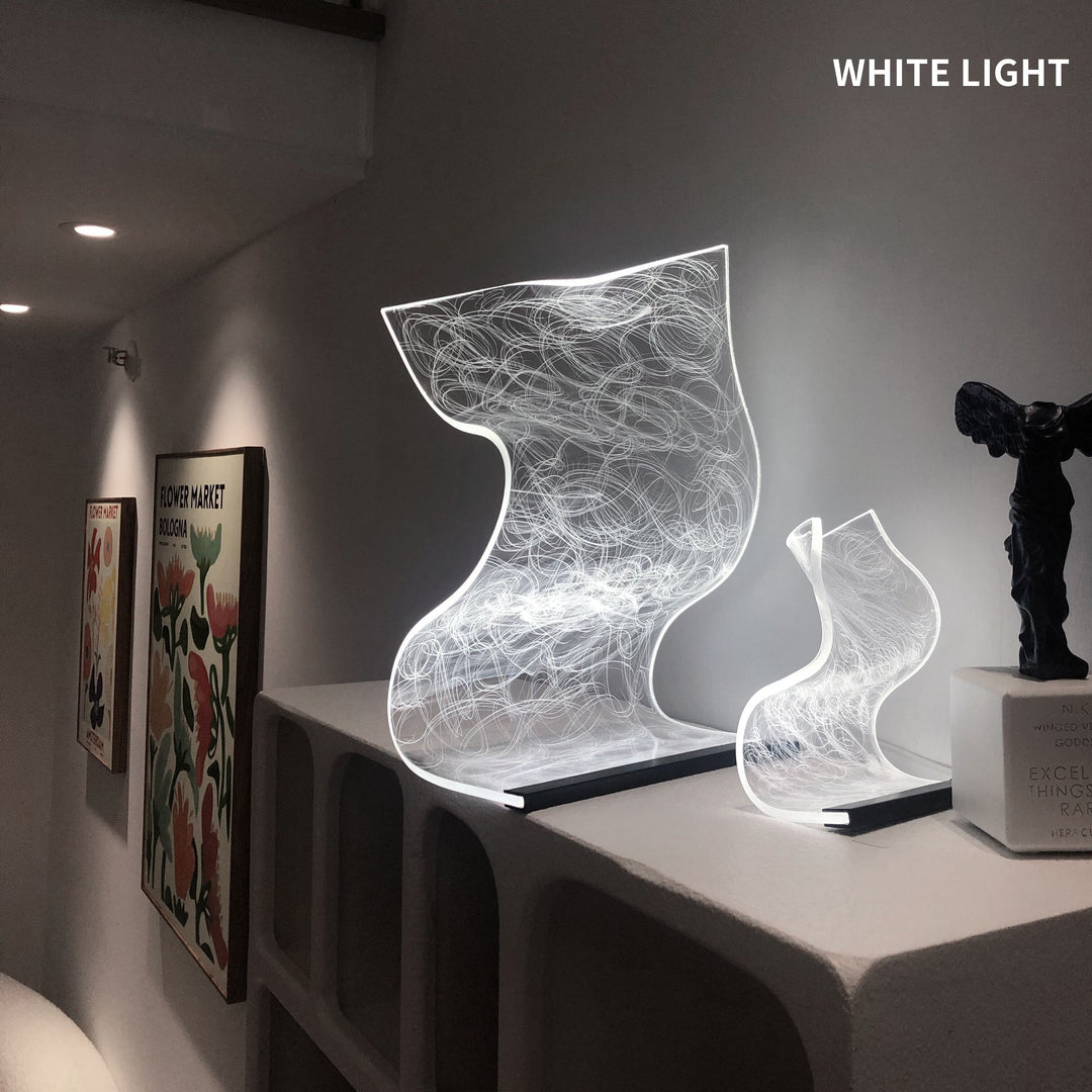 Artsy LED Bordlampe i Glas - Mini & Regular Størrelser