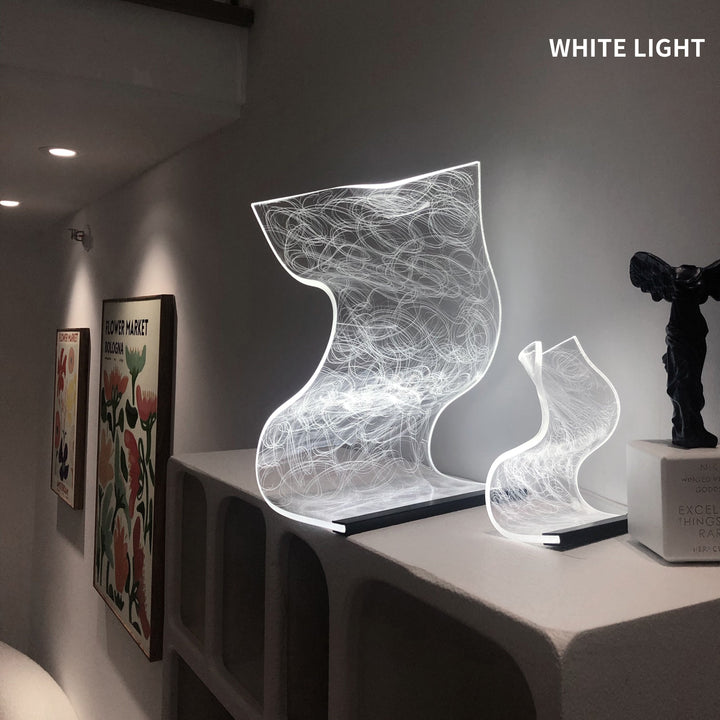 Artsy LED Bordlampe i Glas - Mini & Regular Størrelser