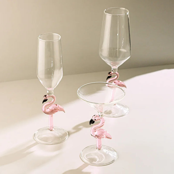 Flamingo Håndtag Glasvarer Sæt til Cocktails og Vin