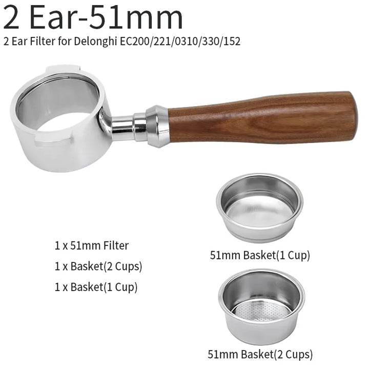 Kaffepulverholder 51mm til Delonghi EC680/EC685