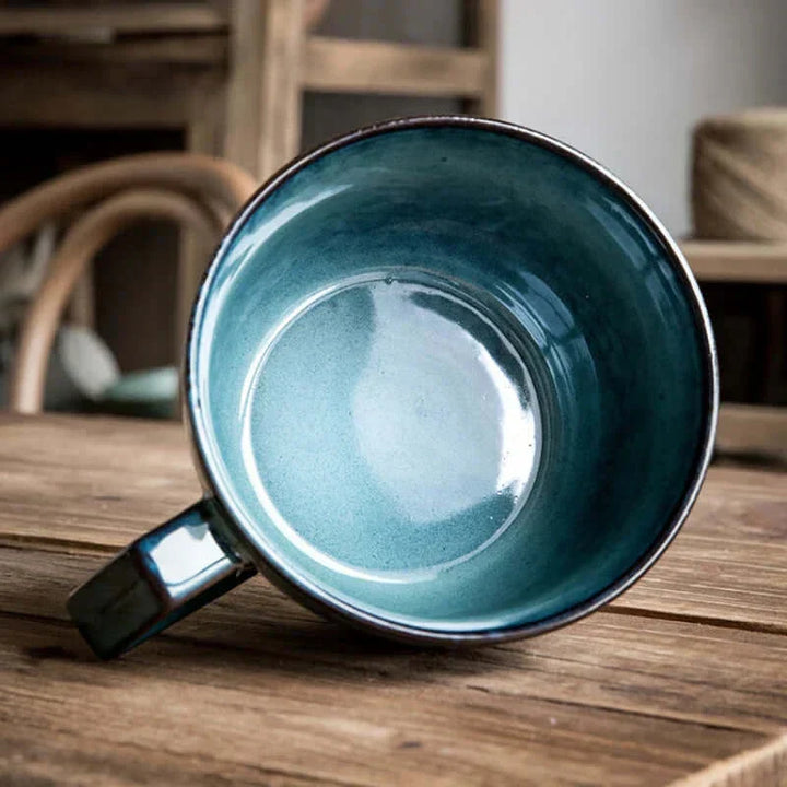 Håndmalet 22 oz Porcelæns Kaffekrus med Stor Kapacitet