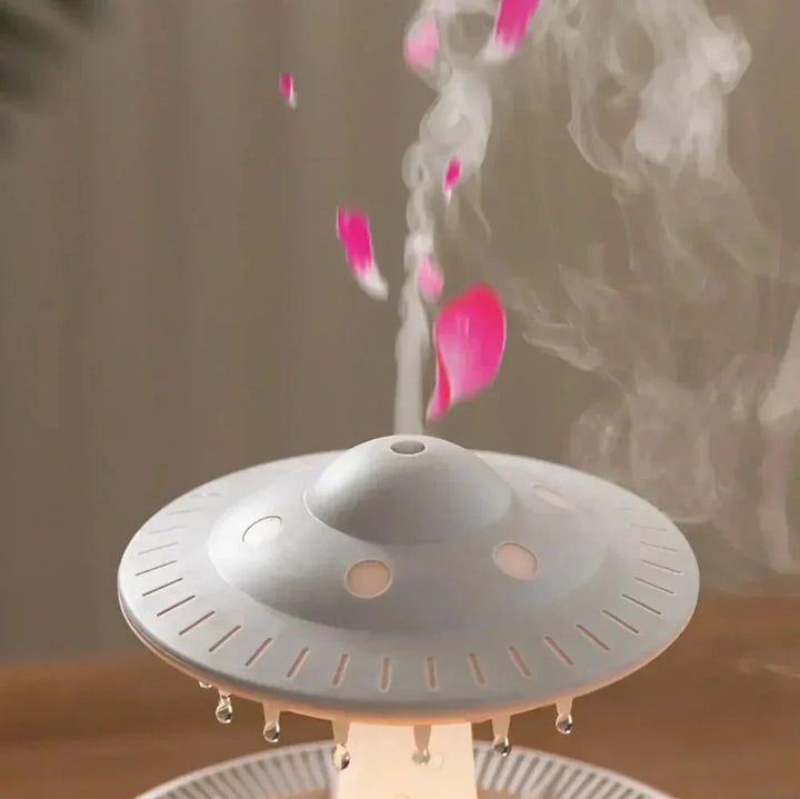 Ultralyd Aromaterapi Luftfugter med Fjernbetjening - Moderne UFO-design