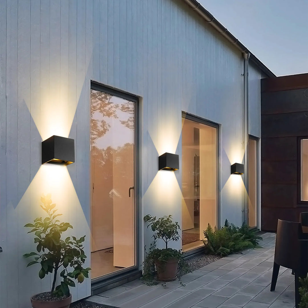 Moderne LED Cube Væglamper med Varm Hvid Belysning - 1+1 Gratis