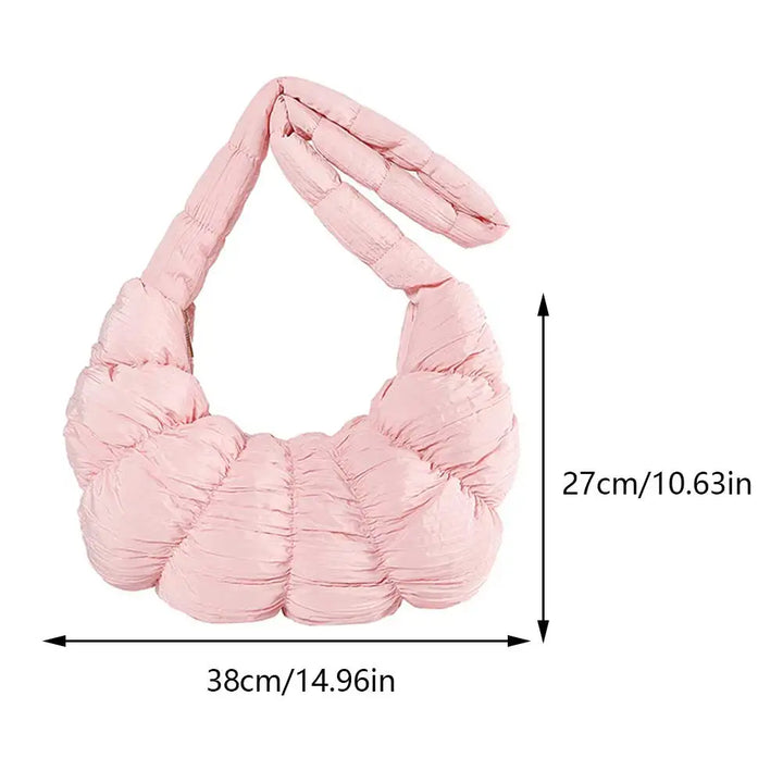 Puff Croissant Skuldertaske i Let Nylon