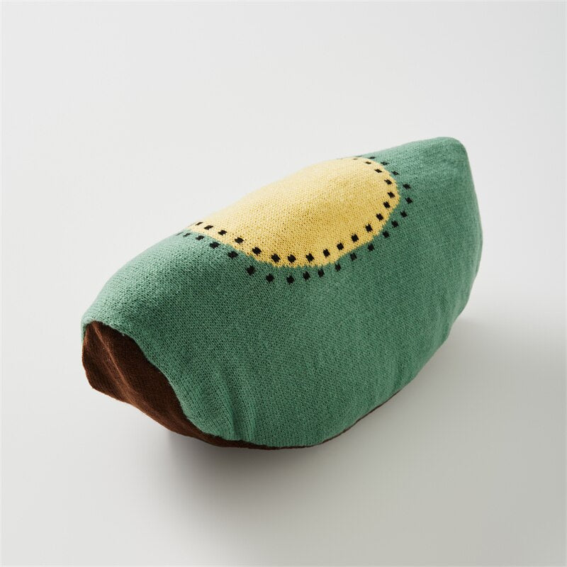 Frugt-tema Strikket Pude i Blød Polyester 20x40 cm