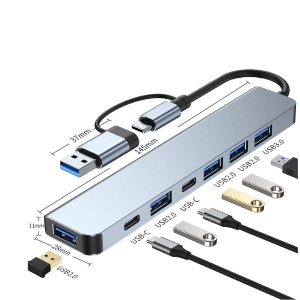 Thunderbolt 3 USB-C Hub med 4K HDMI, PD og SD/TF Kortlæser