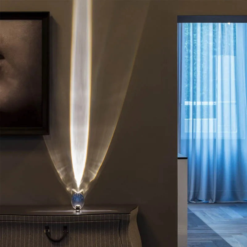 Krystal Bordlampe med Øje af Himlen Motiv