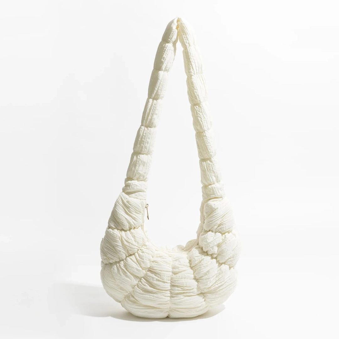 Puff Croissant Skuldertaske i Let Nylon
