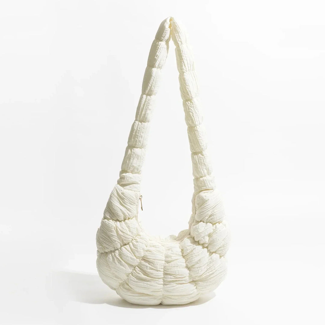 Puff Croissant Skuldertaske i Let Nylon